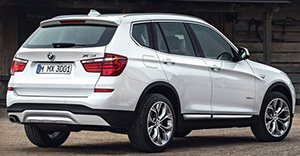 BMW X3 2016 rear view