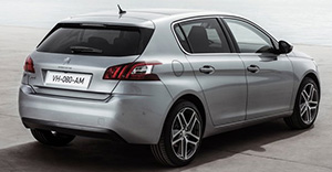 Peugeot 308 2016 rear view