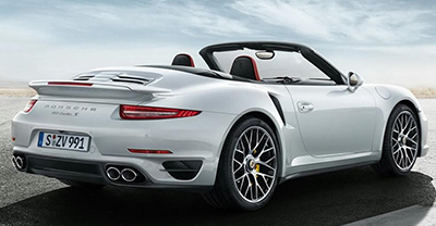 Porsche 911 Turbo Cabriolet 2014 rear view