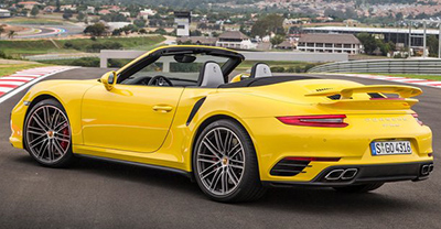 Porsche 911 Turbo Cabriolet 2017 rear view