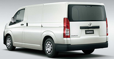 Toyota Hiace 2023 rear view