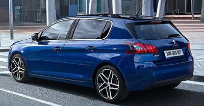 Peugeot 308 2019 rear view