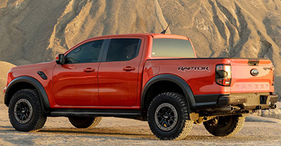 Ford Ranger Raptor 2023 rear view