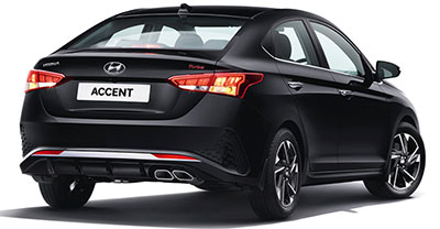 Hyundai Accent 2022 rear view