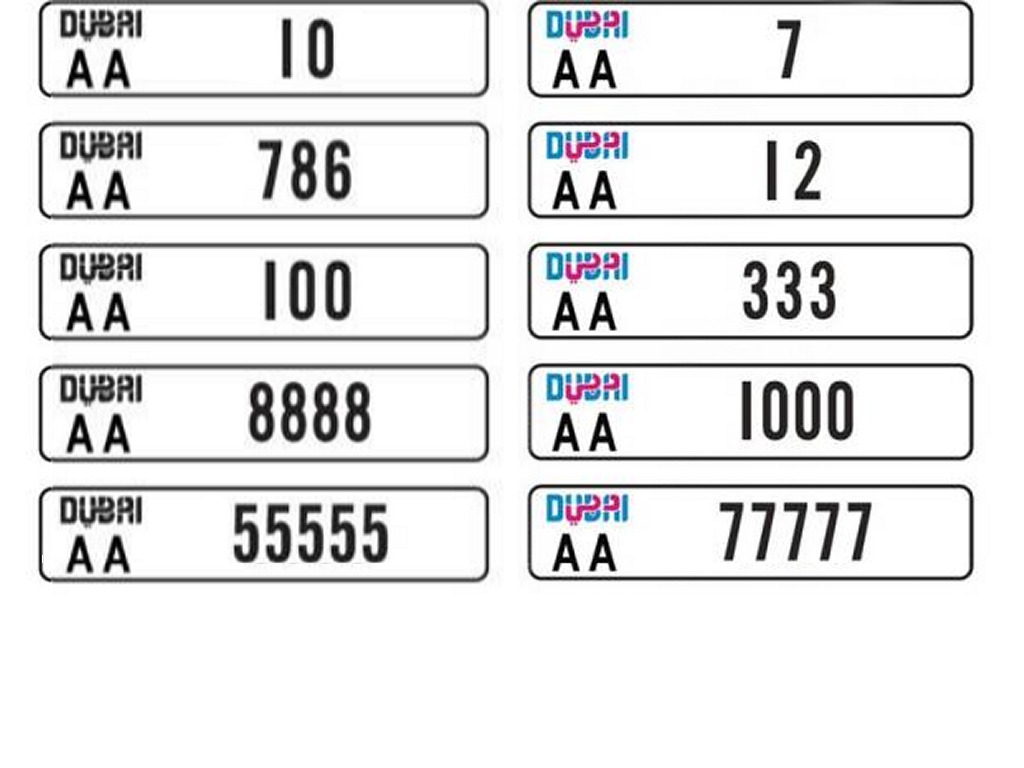 Dubai vehicle number-plate design change for 2018